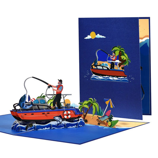 Pop Up Sea Fishing - Fishing Fishing 3D Card