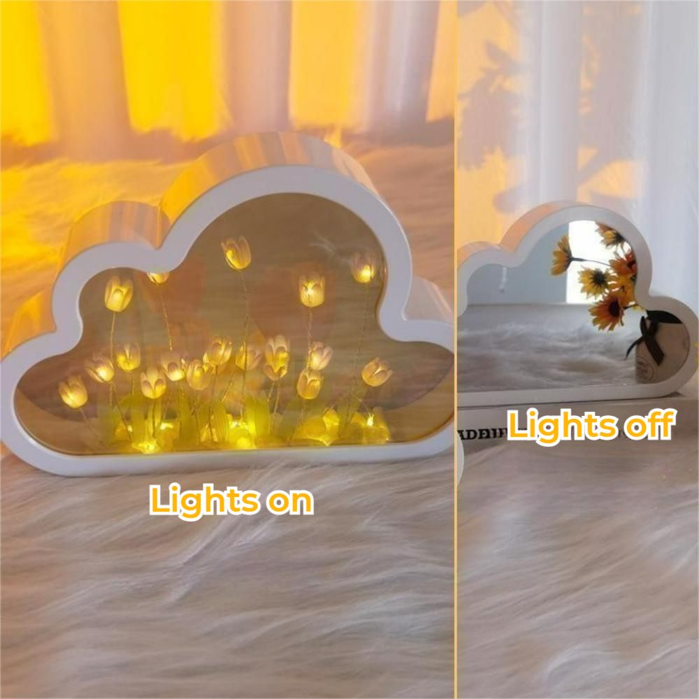 Mirror Flower Light - Photo Crystal Plaque