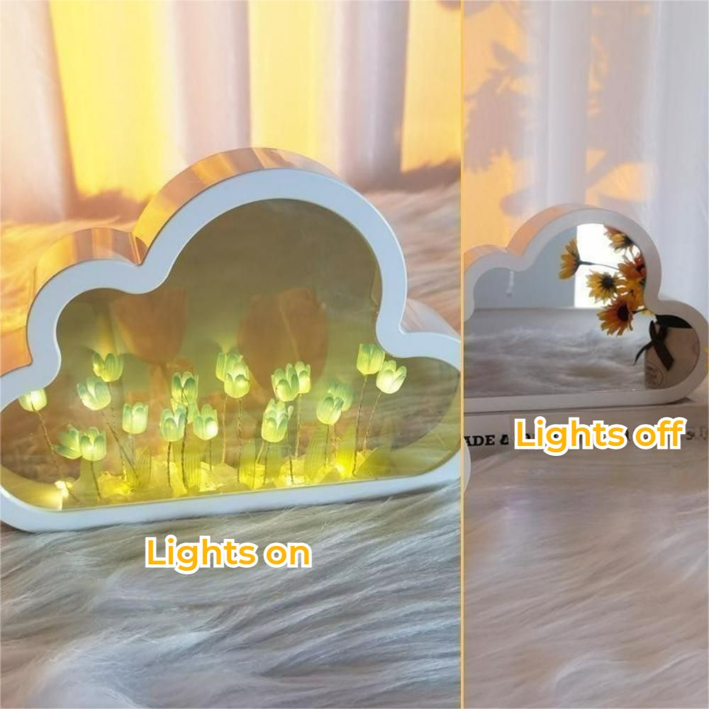 Mirror Flower Light - Photo Crystal Plaque