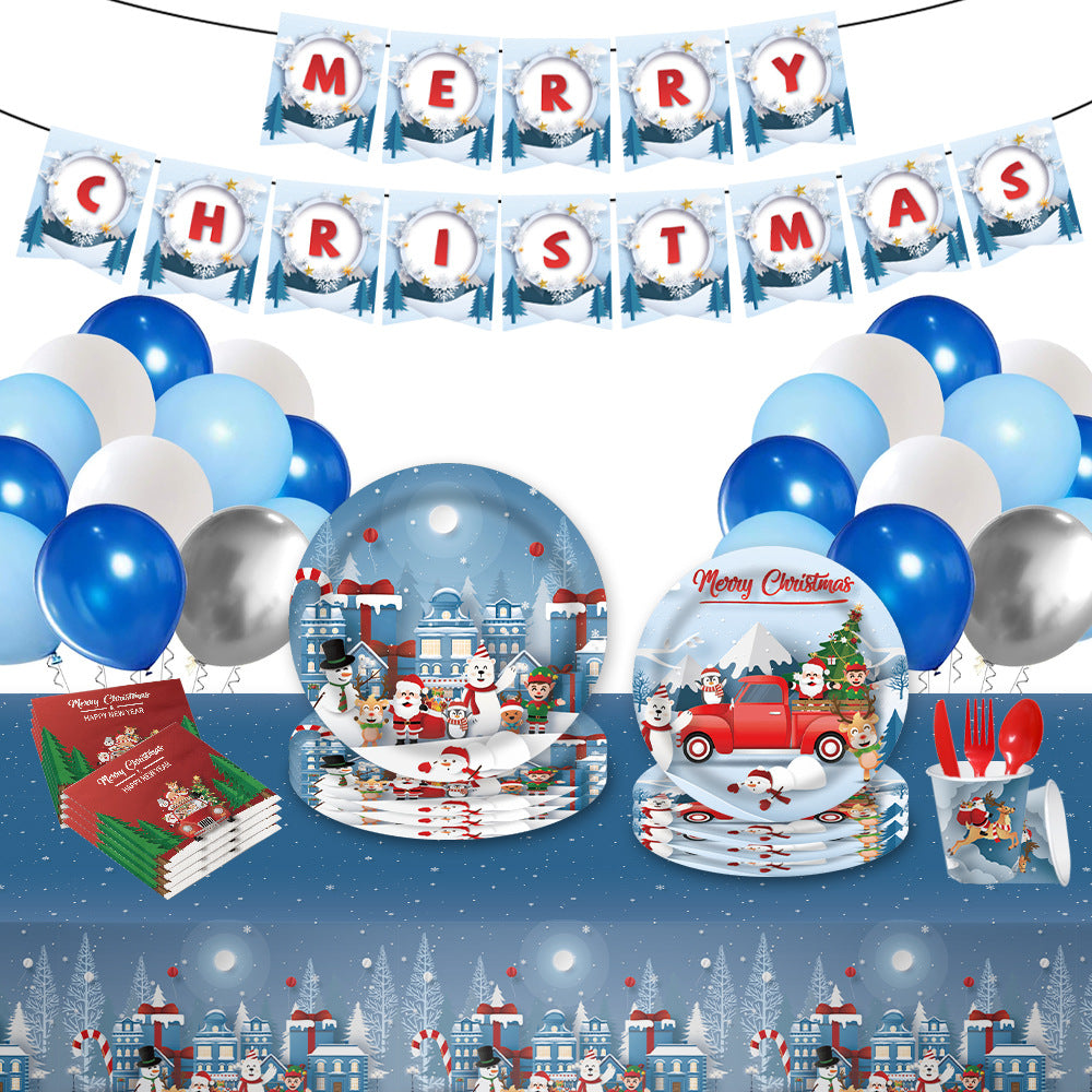 Merry Christmas - Christmas Party Disposable Dinnerware Set