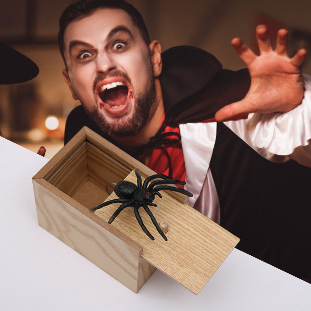 Scary Spider - Halloween Scare Box Wooden Surprise Candy Box