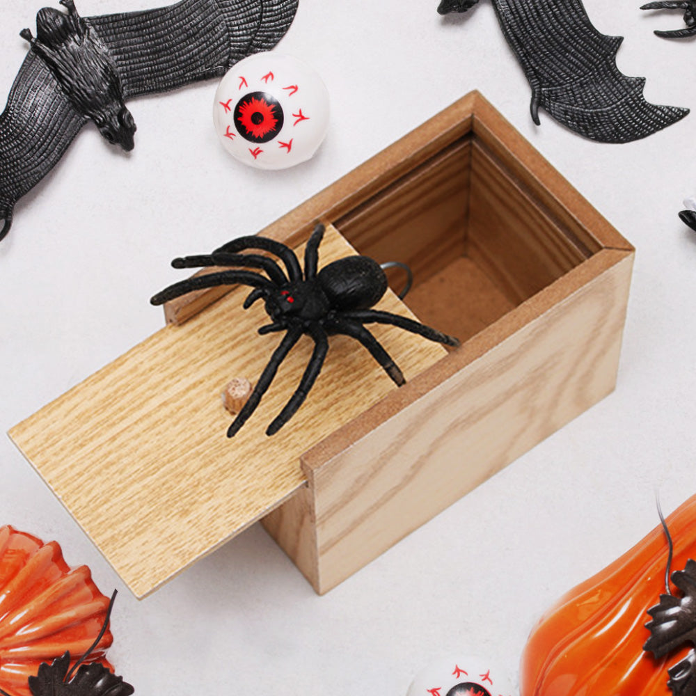 Scary Spider - Halloween Scare Box Wooden Surprise Candy Box