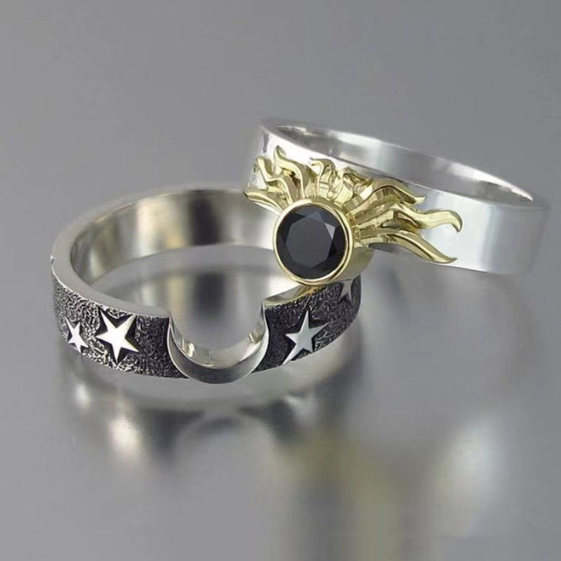 Sun And Moon Lover Matching Sun Moon Matching Ringss - Couple Ring