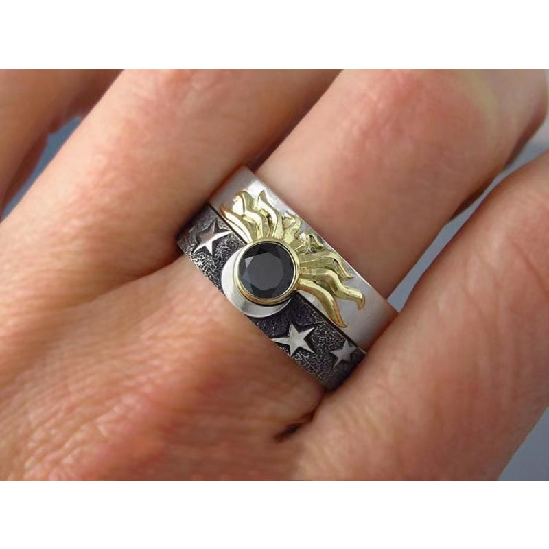 Sun And Moon Lover Matching Sun Moon Matching Ringss - Couple Ring