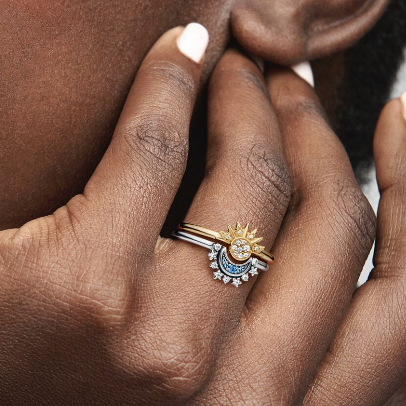 Sun And Moon Lover Matching Ringss - Couple Ring
