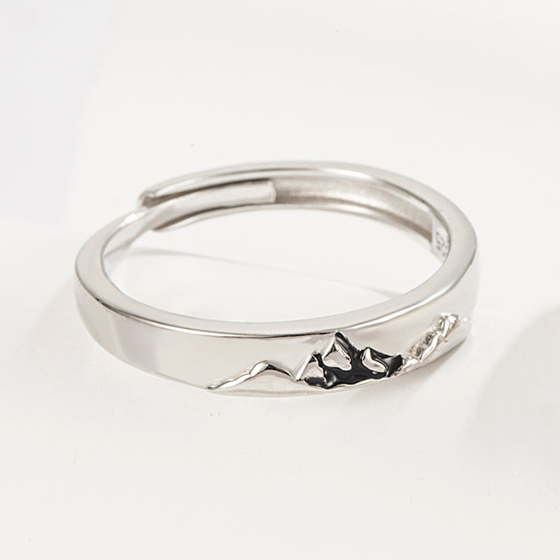 Mountain Ocean Lovers Matching Ringss - Couple Ring