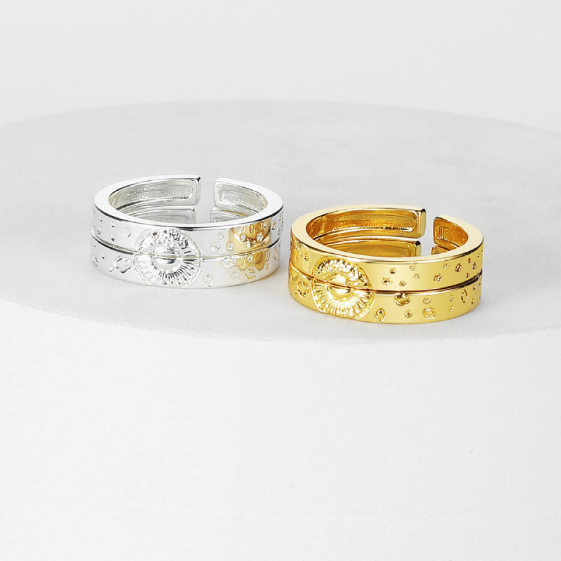 Sun And Moon Lover Matching Sun Moon Matching Ringss - Couple Ring