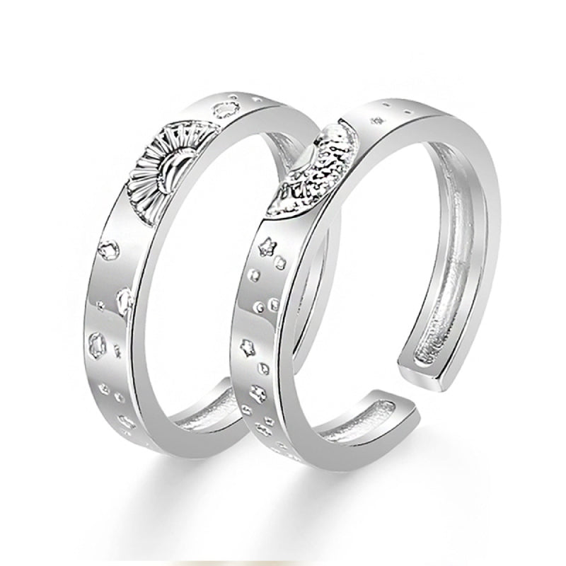 Sun And Moon Lover Matching Sun Moon Matching Ringss - Couple Ring