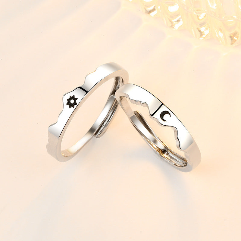 Sun And Moon Lover Matching Ringss - Couple Ring