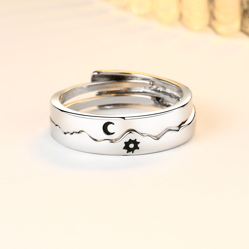 Sun And Moon Lover Matching Ringss - Couple Ring