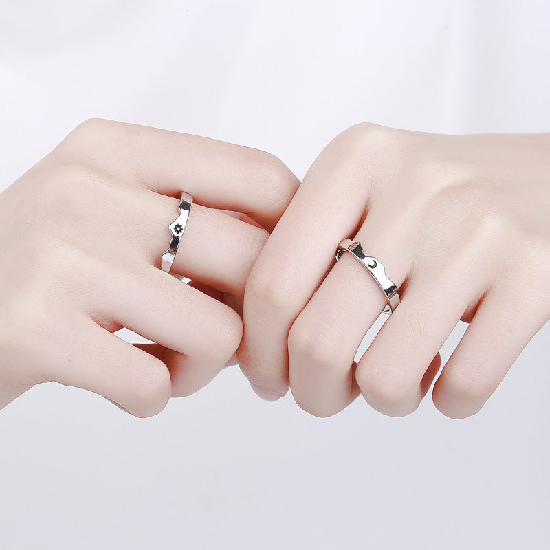 Sun And Moon Lover Matching Ringss - Couple Ring