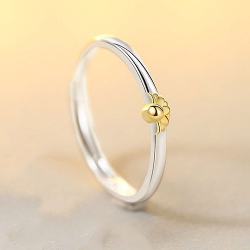 Sunflower Lovers Matching Ringss - Couple Ring