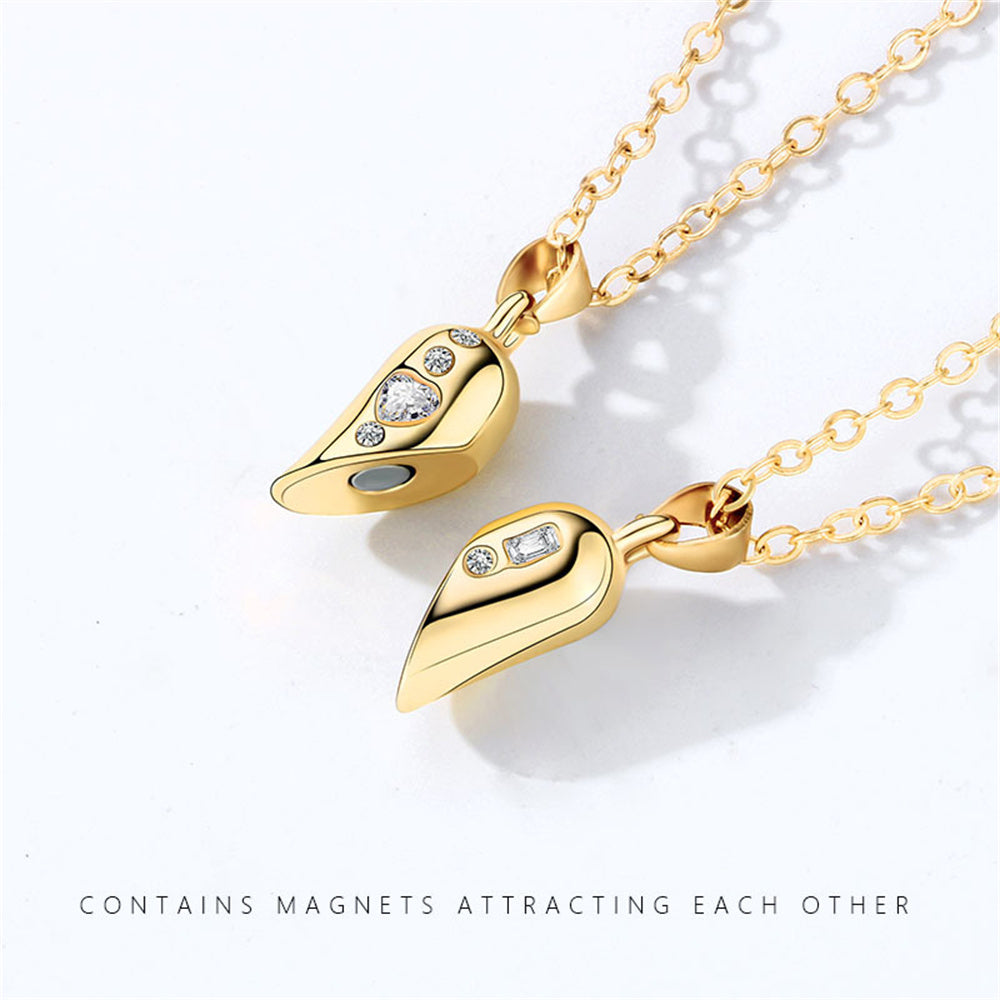Magnetic Rotating Heart Charm - gift for wife, husband, boyfriend, girlfriend - Magnetic Rotating Couples Necklaces