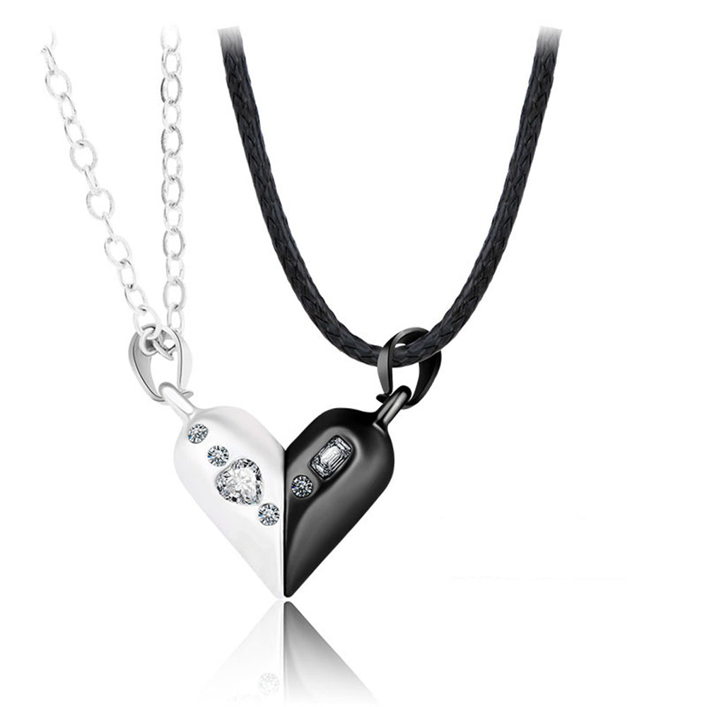 Magnetic Rotating Heart Charm - gift for wife, husband, boyfriend, girlfriend - Magnetic Rotating Couples Necklaces