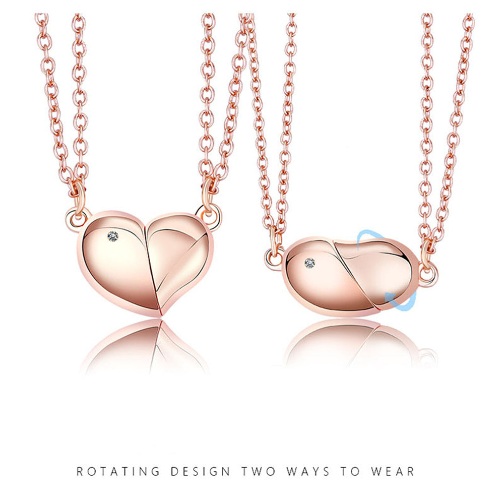 Magnetic Rotating Heart Necklaces - Couple Necklace