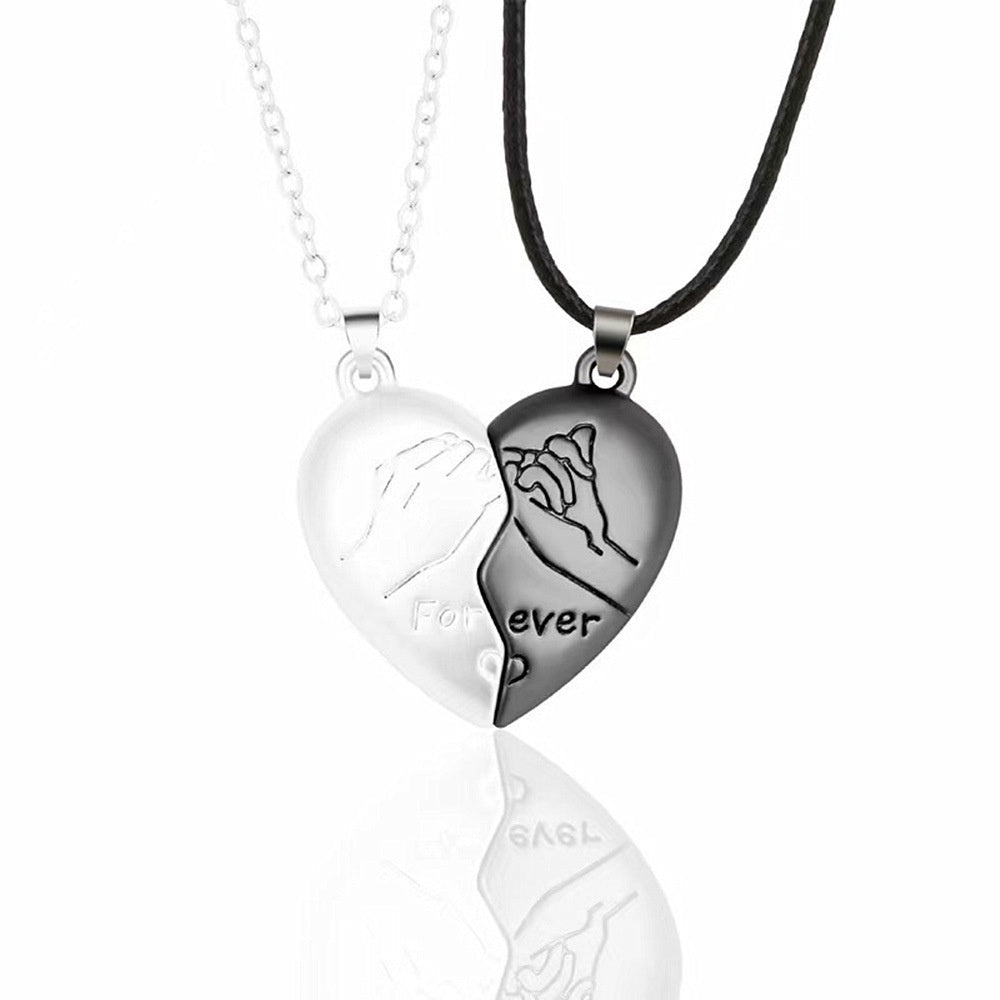Magnetic Matching Hand In Hand - Couple Necklace