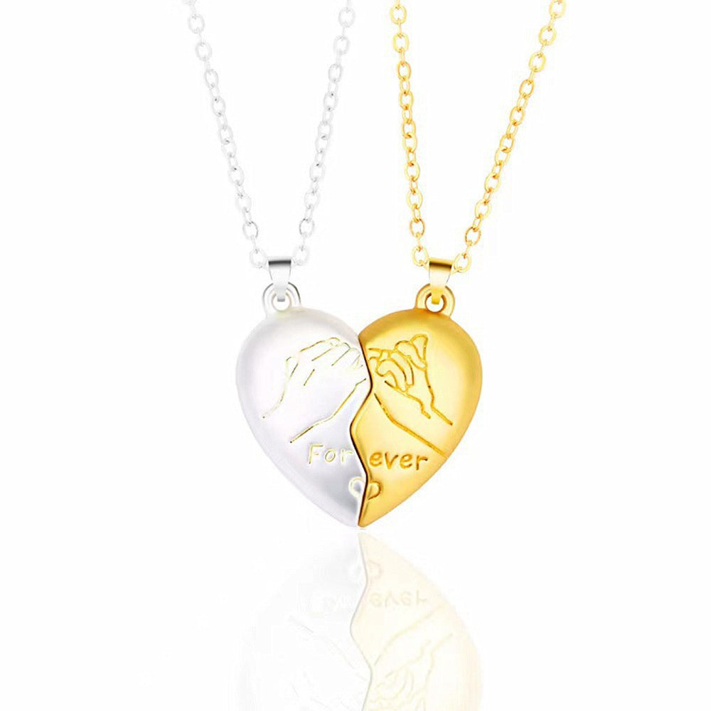 Magnetic Matching Hand In Hand - Couple Necklace