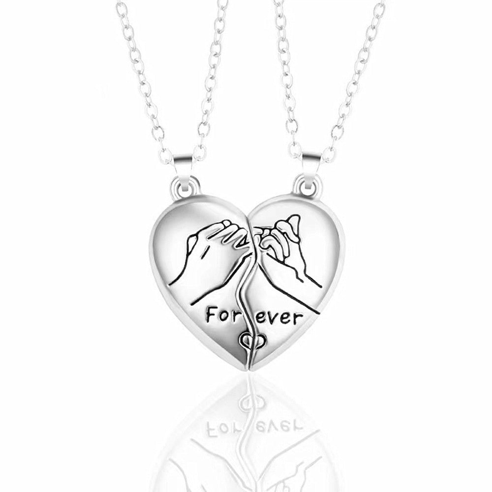 Magnetic Matching Hand In Hand - Couple Necklace