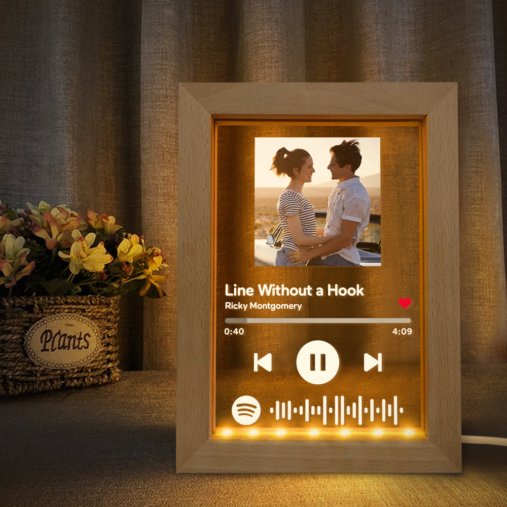 Upload Photo Music Code Song - Personalized Music Code Led Frame