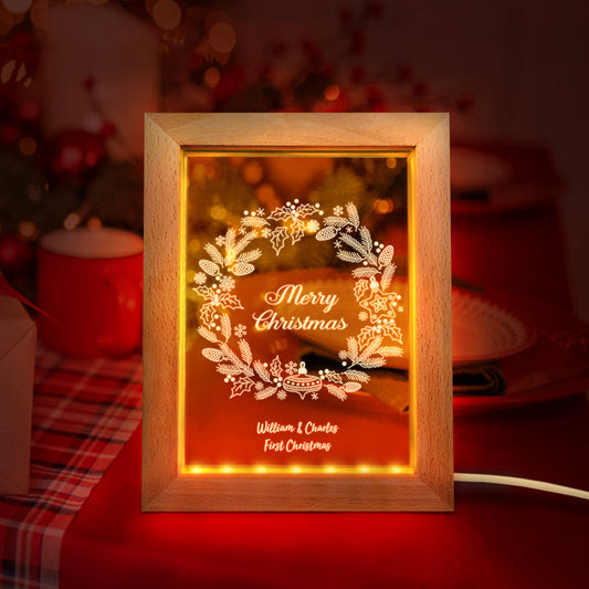 Personalized Couple Any Name Christmas Light Lamp