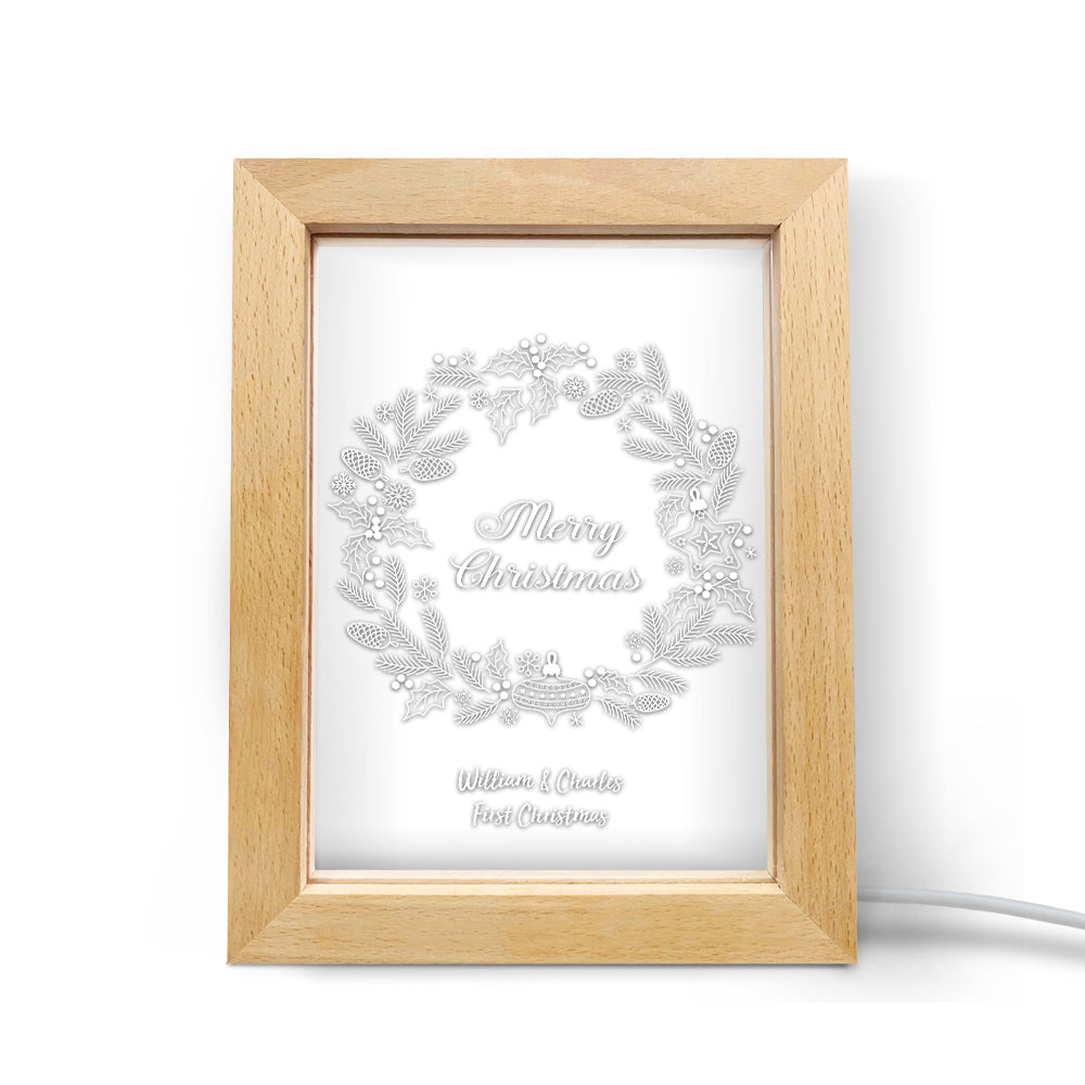 Personalized Couple Any Name Christmas Light Lamp