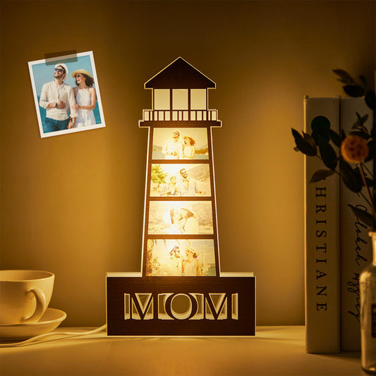 Photo Lighthouse - Personalized Mother Photo Lamp