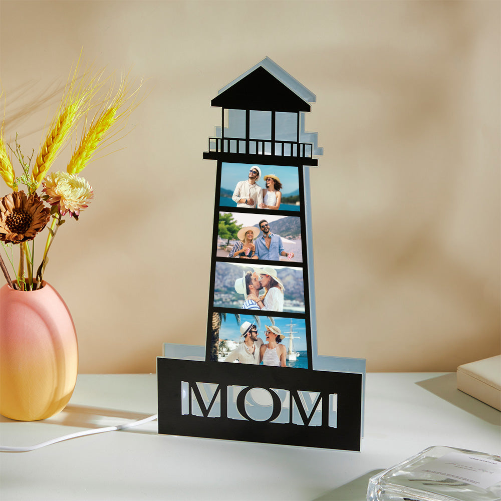 Photo Lighthouse - Personalized Mother Photo Lamp