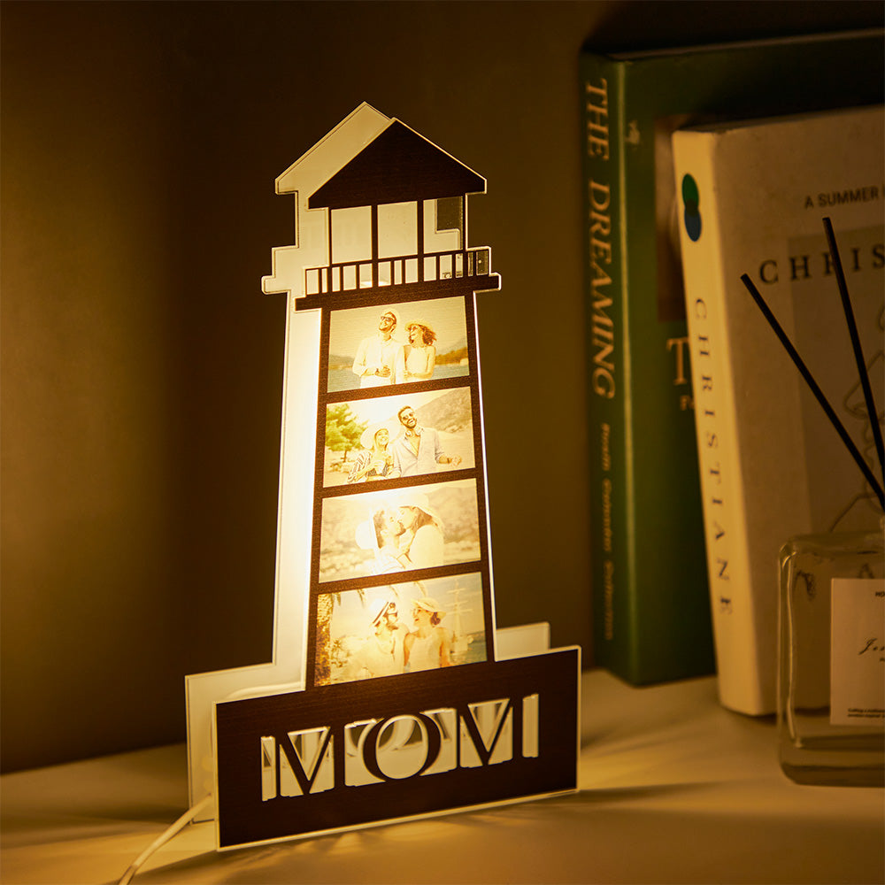 Photo Lighthouse - Personalized Mother Photo Lamp