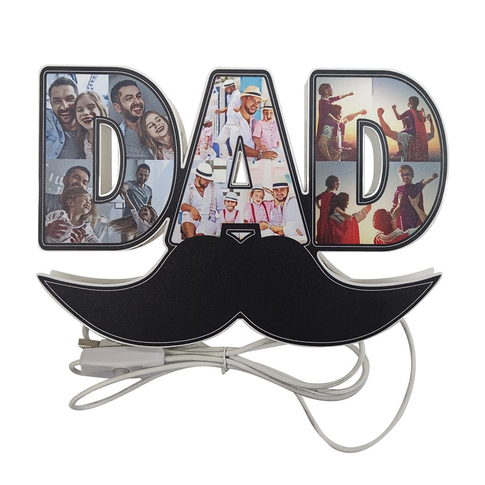 Photo Dad Line Art - Personalized Father Dad Lamp