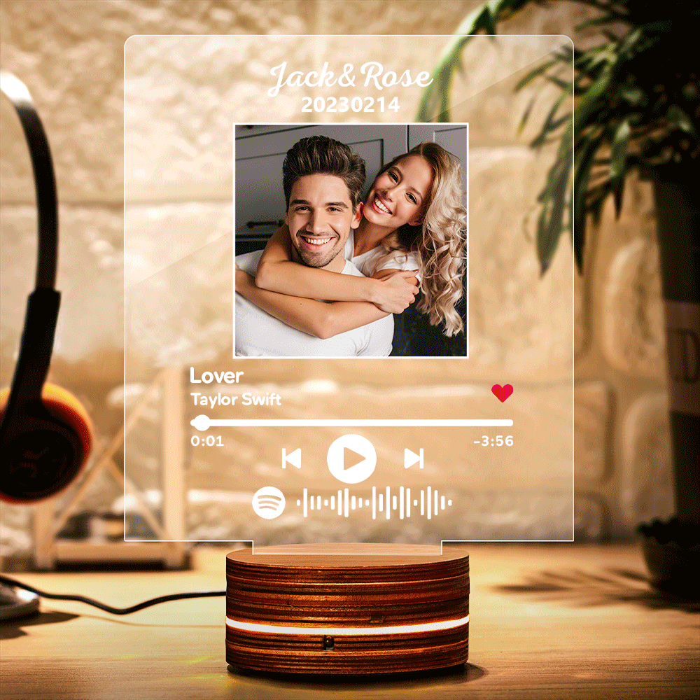 Upload Photo Music Code Song - Personalized Music Code Led Lamp