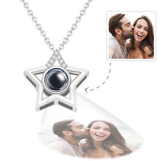 Personalized Star Photo Projection Charm