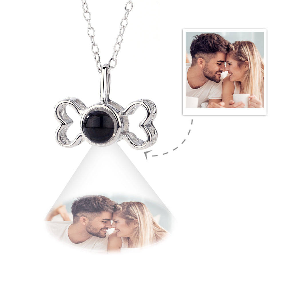 Personalized Dog Cute Puppy Bone Projection Necklace