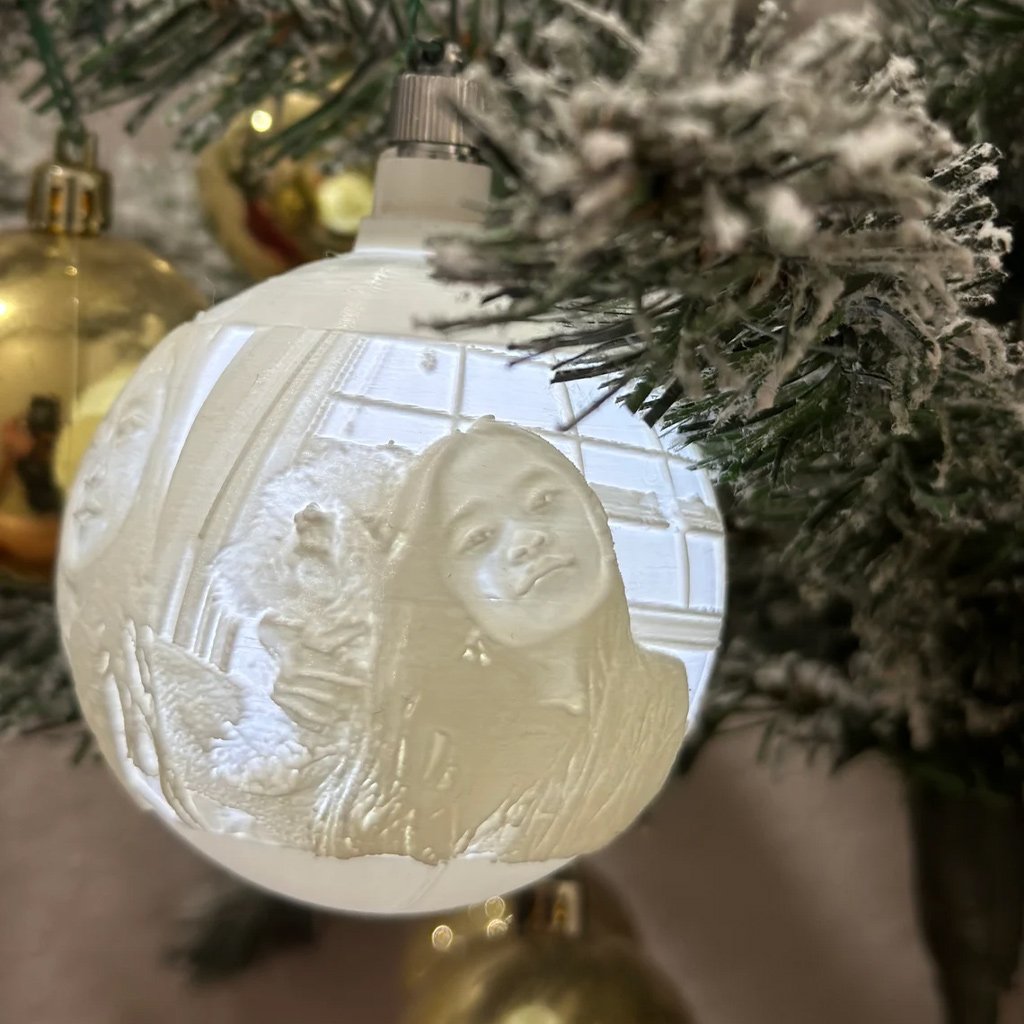 Personalized Any Photo Moon Hanging Ornament