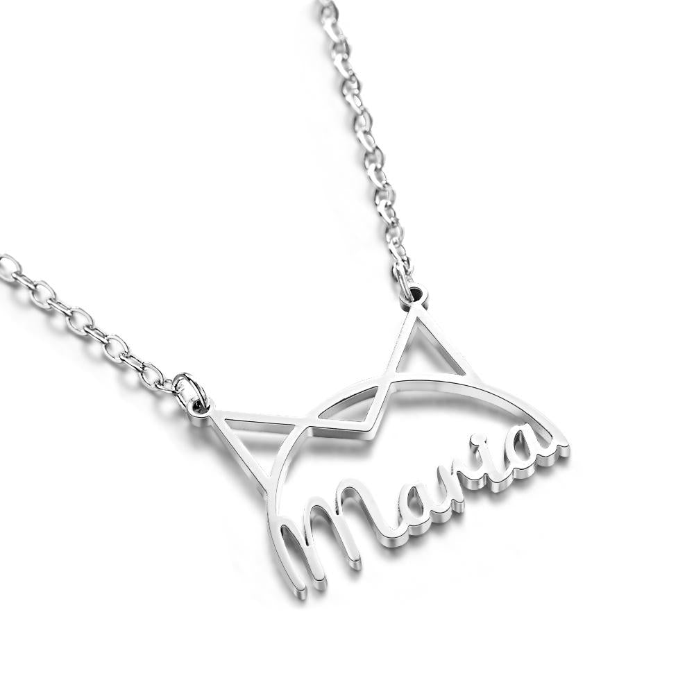 Personalized Cat Pet Name Necklace
