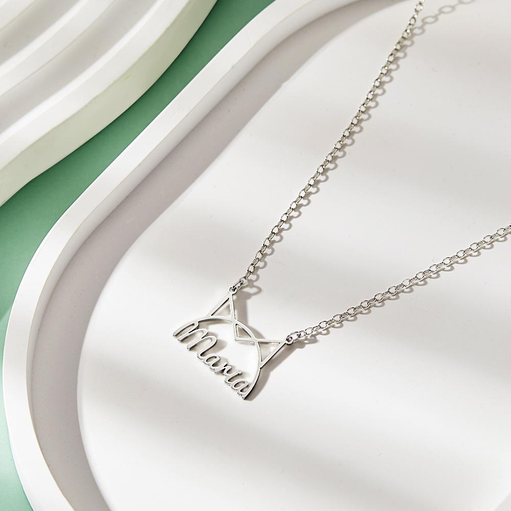 Personalized Cat Pet Name Necklace