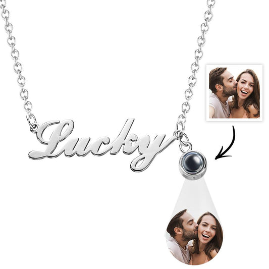 Personalized Signature Lucky Name Projection Charm - gift for who lost a loved one