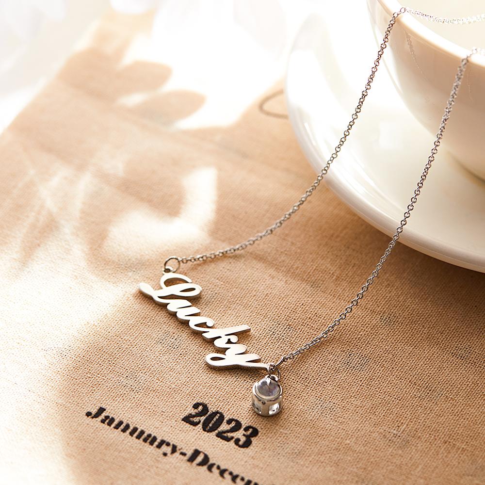 Personalized Signature Lucky Name Projection Charm - gift for who lost a loved one