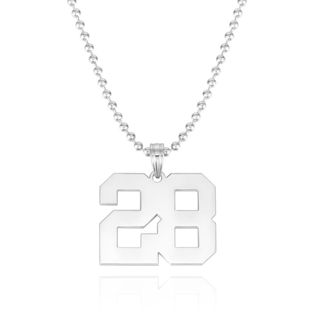 Your Number - Personalized Basketball Number Pendant Thick Chain