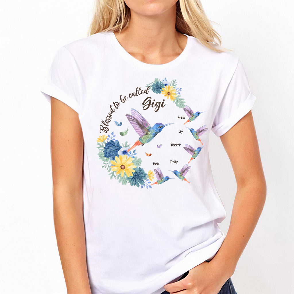 Blessed To Be Called Grandma Nana Gigi - Personalized Grandma T-shirt And Hoodie