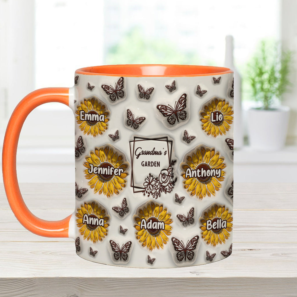 Grandma's Sunflower Garden - Gift for grandma - Personalized Accent Mug