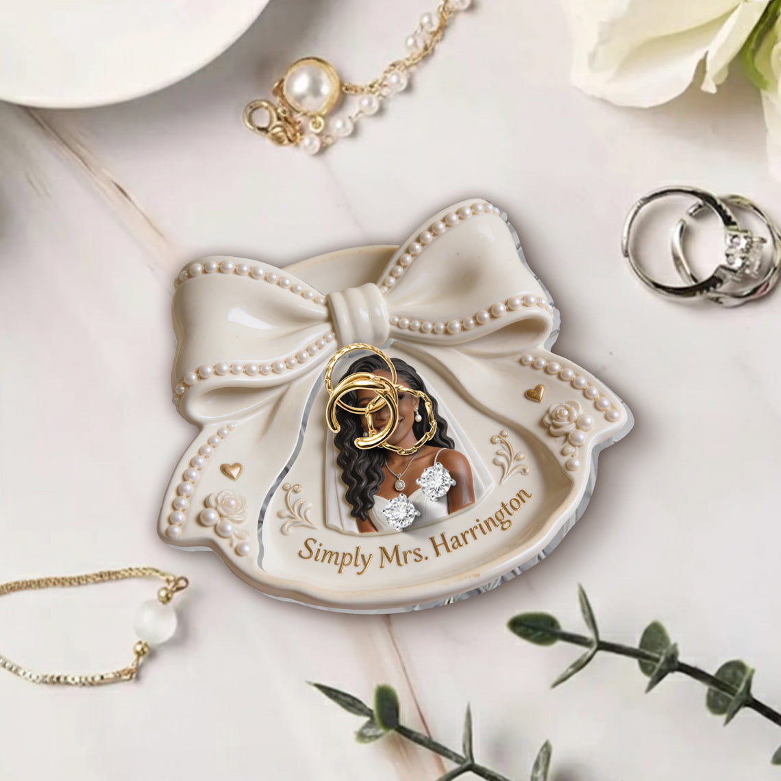 Bridal Shower Gift - Personalized Wedding Catch-All Tray