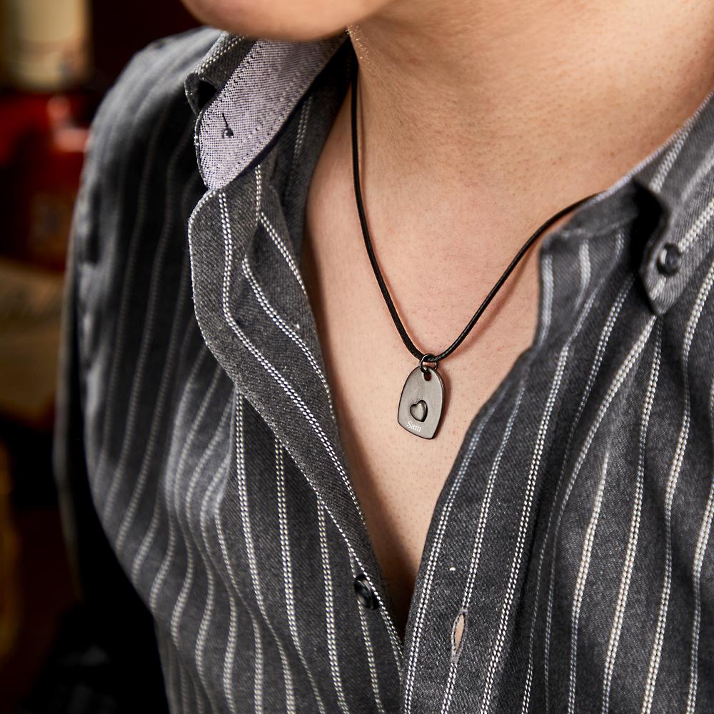 Couple Set - Personalized Couple Heart Matched Necklace Set