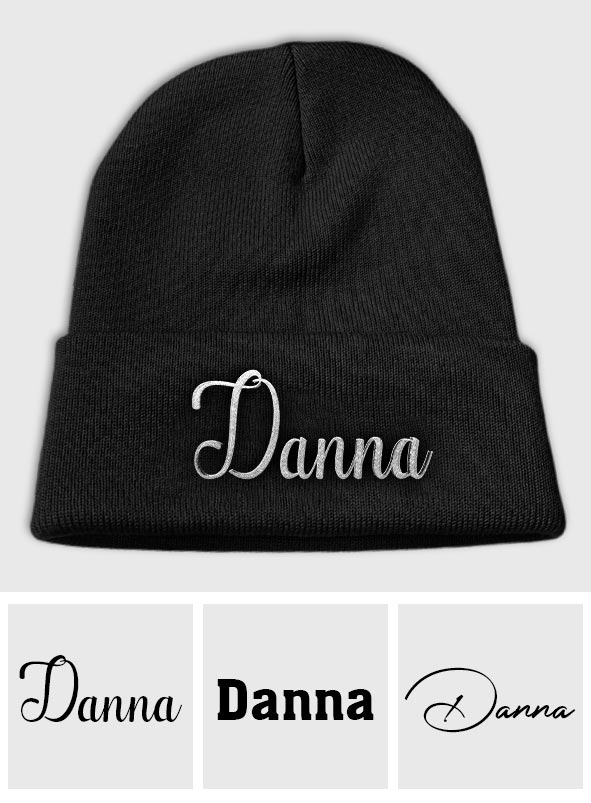Custom Name - Personalized Aunt Embroidered Beanie