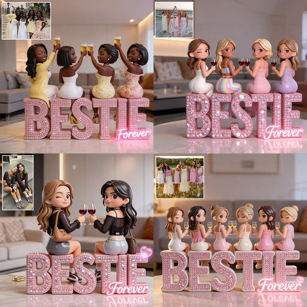 Bestie Forever - Personalized Bestie Custom Shaped Acrylic Plaque