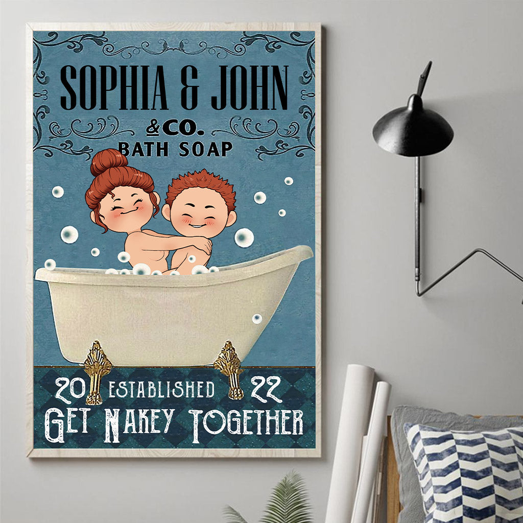 Get Nakey - Personalized Couple Canvas And Poster