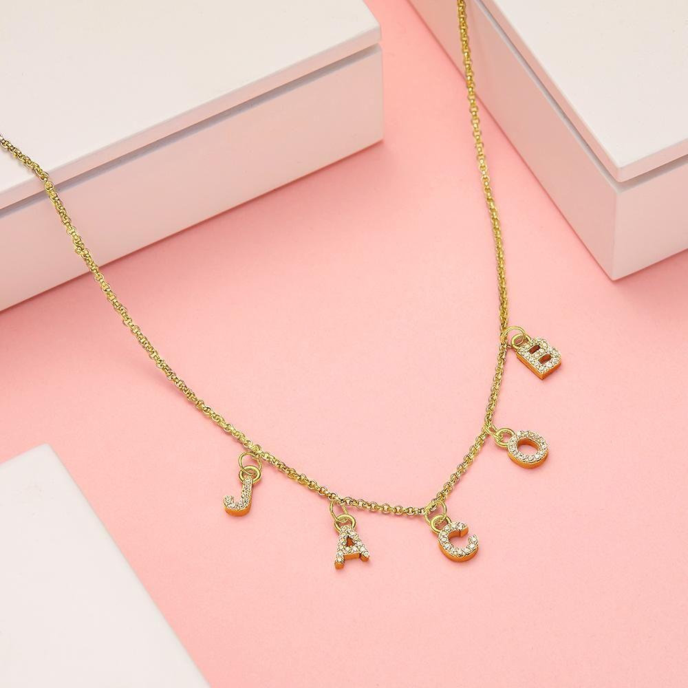 Any Letter - Personalized Diamond Initial Name Necklace