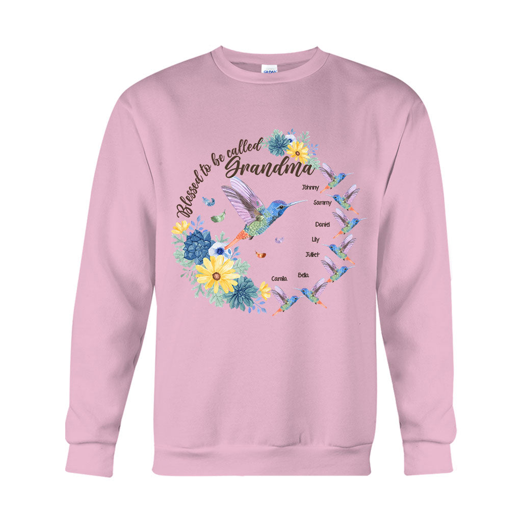 Blessed To Be Called Grandma Nana Gigi - Personalized Grandma T-shirt And Hoodie