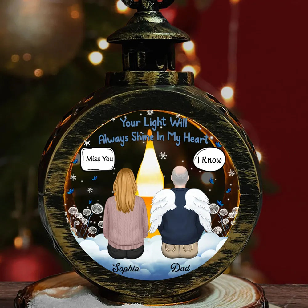 Custom Memorial Lantern Keepsake Ornament for Christmas