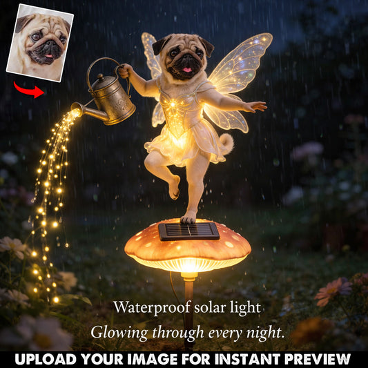 Custom from Any Photo, Garden Lamp - Personalized Dog Garden Solar Light