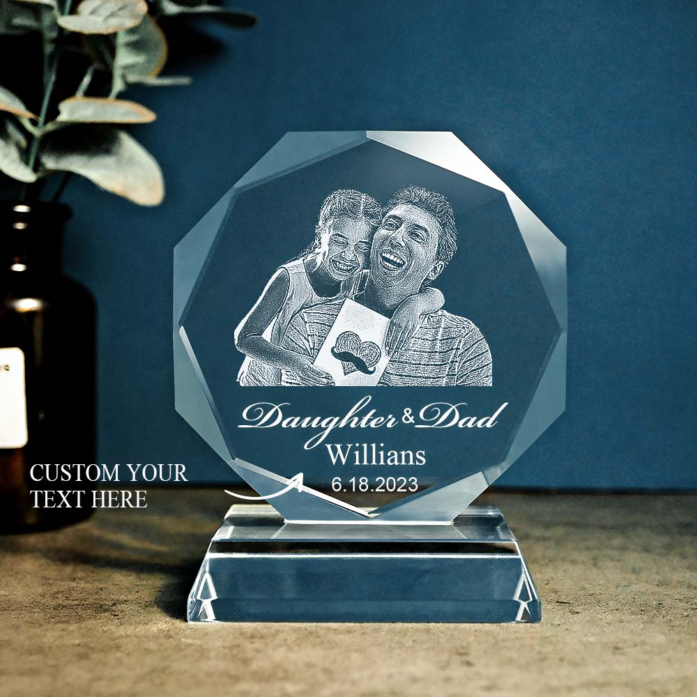 Like Father Like Daughter - Personalized Family Photo Crystal Plaque
